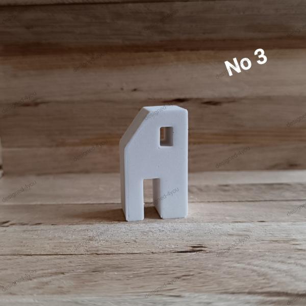 Deko 1 Petit Häuschen Scandi Style No 3 weiß